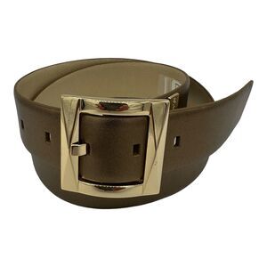 Vince CAMUTO Wide Belt Womens Size S Gold Genuine Leather Gold Buckle